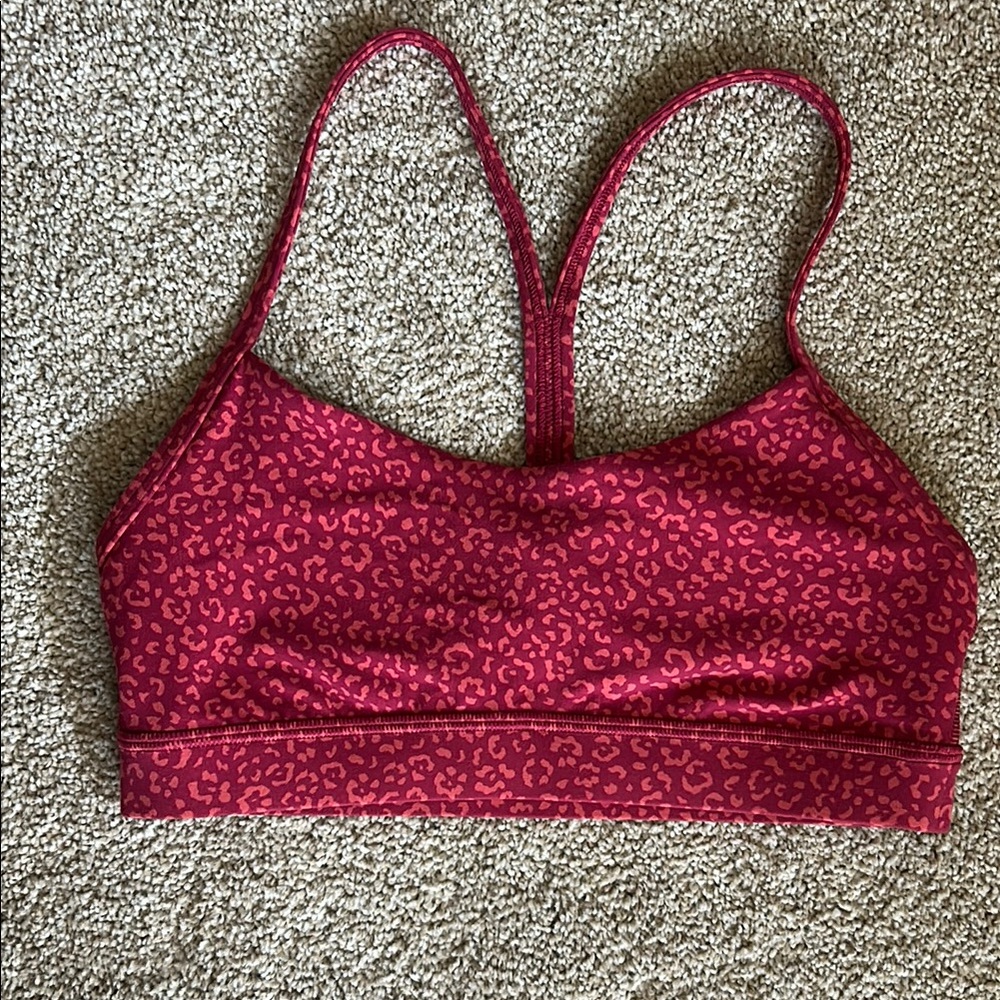 Lululemon Leopard Daisy Print Sports Bra